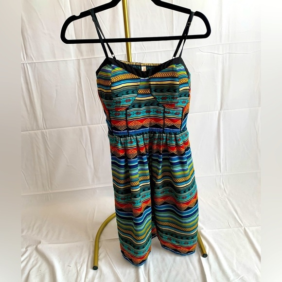 Dresses & Skirts - NWOT Colorful Striped Southwestern Aztec print dress size Large